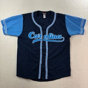 Vintage North Carolina Tar Heels Baseball Jersey Men XL Blue University Y2K Voit